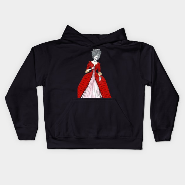 Rococo Woman Kids Hoodie by VitaMantasorena